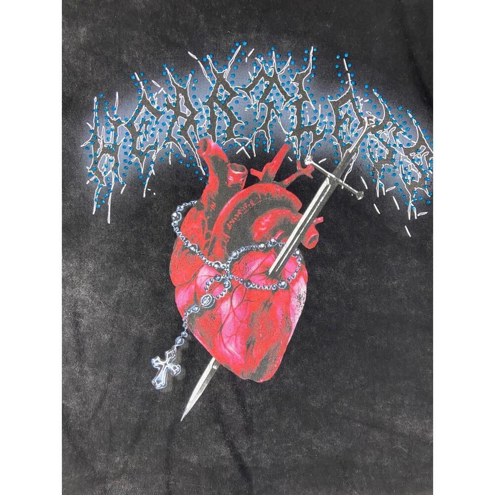 Frankie Made Designer Streetwear TShirt Rare Heavy Metal Handmade Heartless S